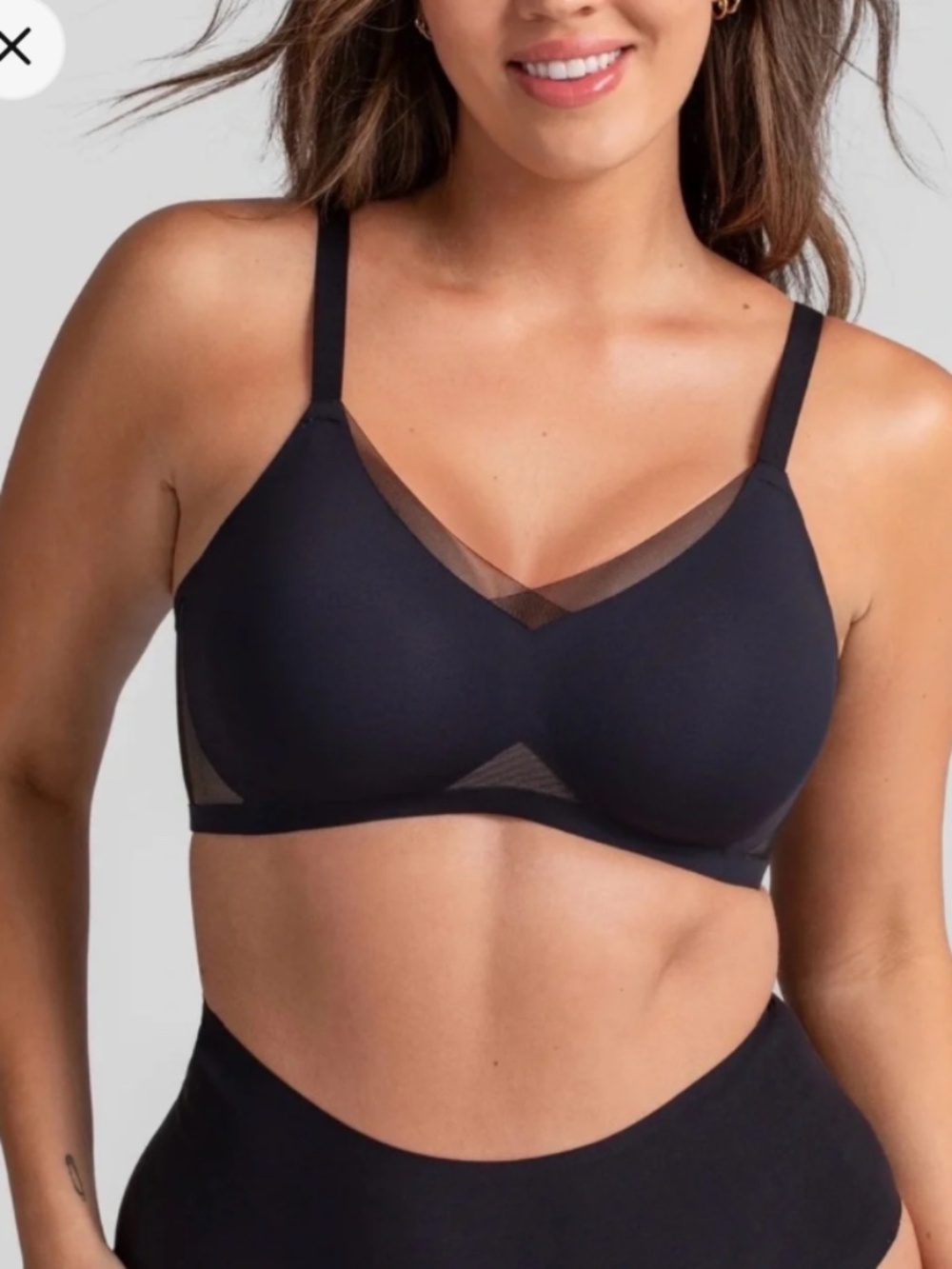 New with tags HoneyLove Crossover Black Bra L B1681